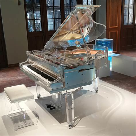 Custom Acrylic Glass Grand Piano 170cm 190cm With Pianodisc Self Player