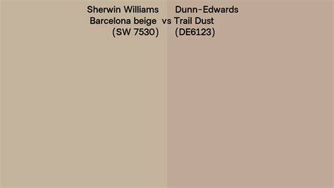 Sherwin Williams Barcelona Beige SW 7530 Vs Dunn Edwards Trail Dust