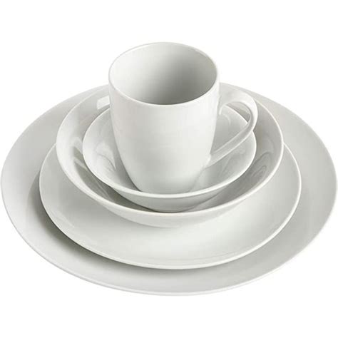 Gibson Home Classic Pearl Piece Fine Ceramic Dinnerware Set White