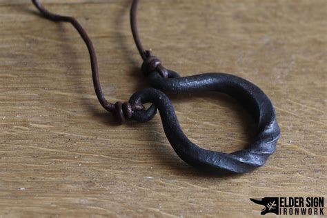 Hand Forged Iron Nordic Viking Pendant Necklace Blacksmith Etsy Uk