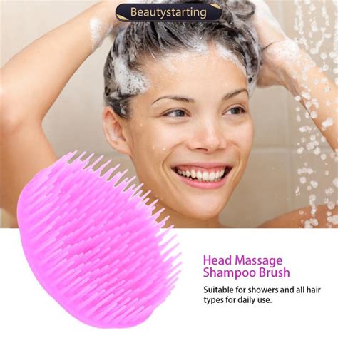 BEAUTYSTARTING Pente De Silicone Cabelo Escova De Massagem Para Couro