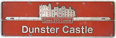 Nameplate Dunster Castle Ex British Railways Class Nameplates Diesel