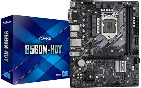 Carte Mère ASROCK B560M HDV LGA1200 Intel B560 DDR4 SATA3 USB3 2 M