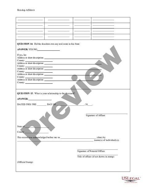 Montana Heirship Affidavit Descent Heirship Us Legal Forms