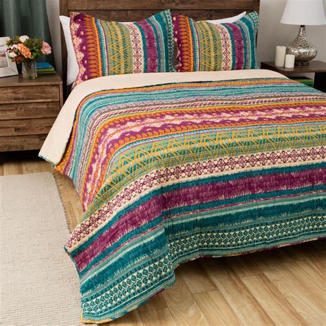 Shop Greenland Home Fashions Southwest Boho Cotton Piece Quilt Set