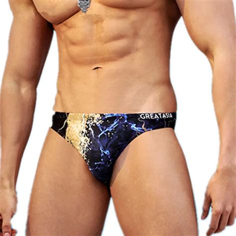 Greatasia Mens Swim Briefs Sexy Bikini Swimwear Swimming Trunks For Man