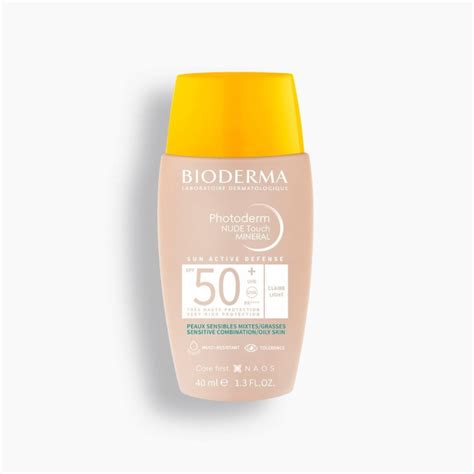 Bioderma Photoderm Nude Touch Mineral Claire Light Αδιάβροχη Αντηλιακή Κρέμα Προσώπου SPF με