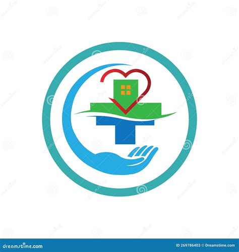 Home Care Logo Template Medical Home Logo Stock Vector Illustration