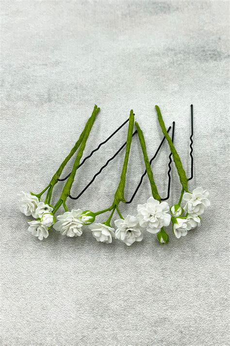 Baby Breath Bridal Hair Pins Wedding Hair Piece Tiny Flower Etsy