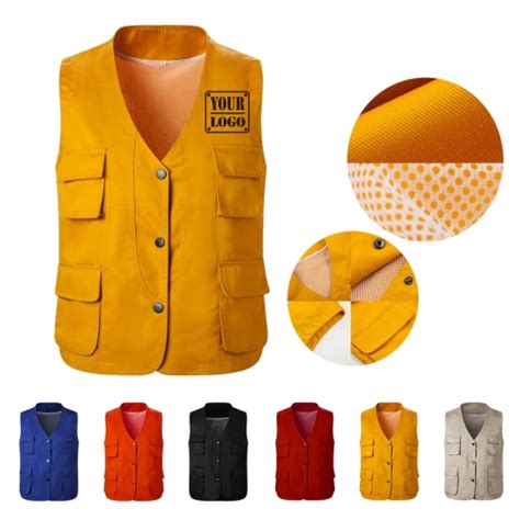 Personalized Utility Work Vest With Multi Pockets For Unisex