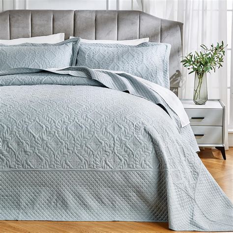 Qucover California King Quilt Sets Oversized 3 Piece Soft