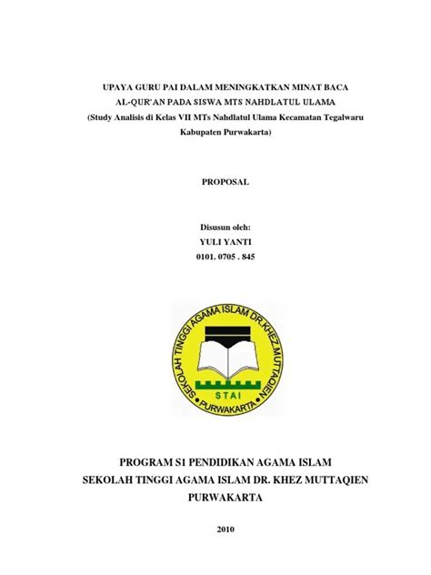 Cara Membuat Judul Skripsi Pendidikan Agama Islam Contoh Surat Resmi