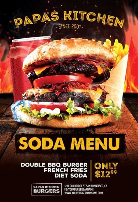 Burger And Fries Special Flyer Template Burger