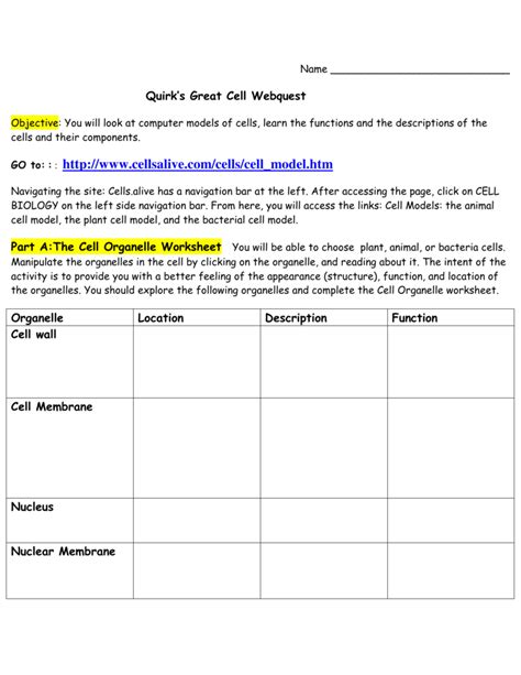 20 Cells Alive Plant Cell Worksheet Answer Key Worksheets Decoomo