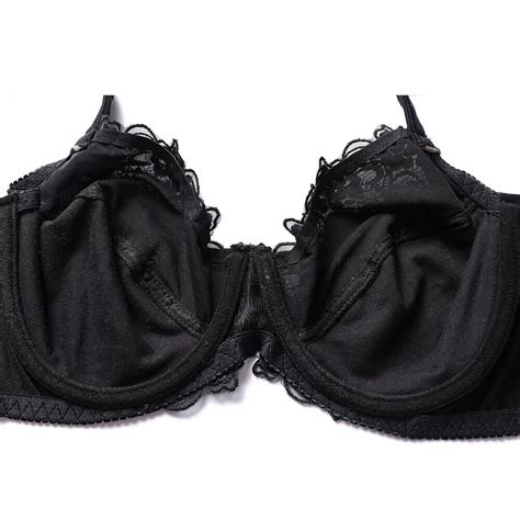 Women S Minimizer Unlined Underwire Bra With Lace Embroidery Full Coverage Bras Ebay