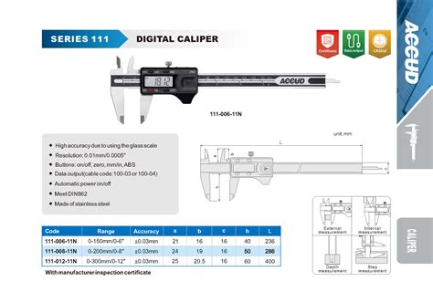 DIGITAL CALIPER ACCUD