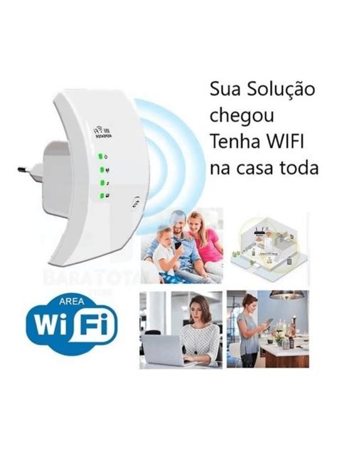 Amplificador De Sinal Repetidor Wifi Wireles Rápido Expansor de Rede