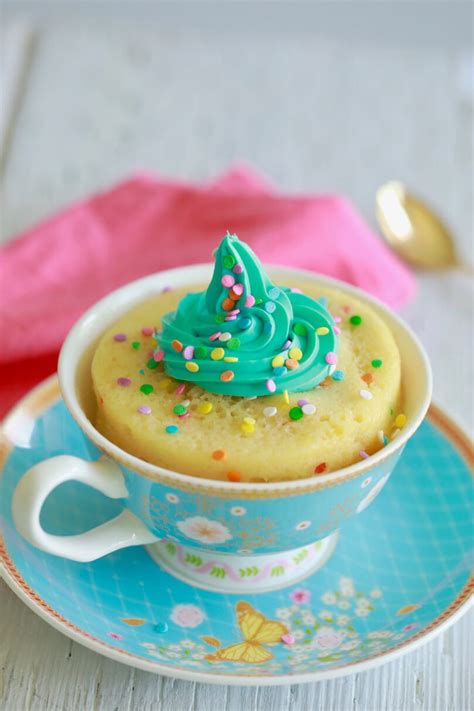 1 Minute Microwave Funfetti Mug Cake Gemmas Bigger Bolder Baking