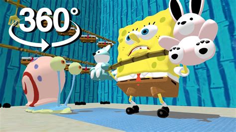 Spongebob Squarepants 360 SpongeBob Lifting Weights First 3D VR