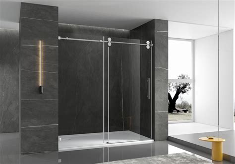 TiramisuBest 76 H Single Sliding Frameless Shower Door Wayfair