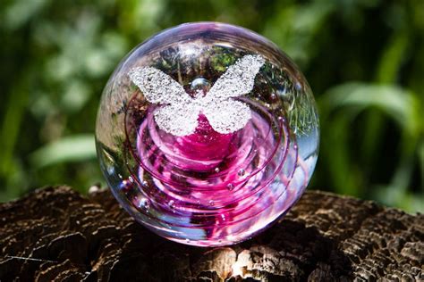 Butterfly Snowfall Orb With Cremation Ash By Jake 124 00 Ashes In Glass Cremation Ashes