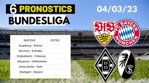 Pronostic Foot Mes Pronostics Bundesliga Stuttgart Bayern