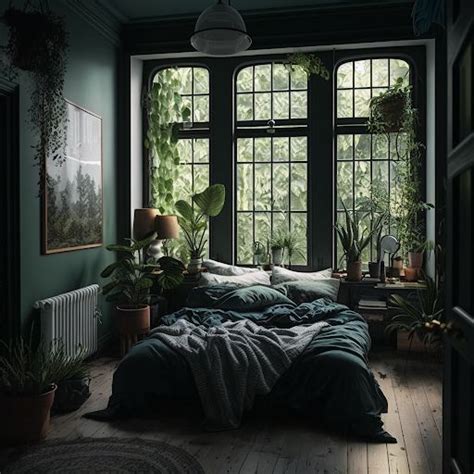 Cozy Green Bedroom Bedroom Green Dark Green Rooms Dark Home Decor