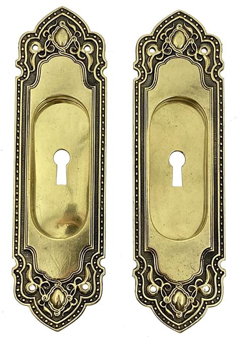 Historic Houseparts Inc Antique Pocket Door Hardware Pair Of Antique Cast Bronze Alhambra