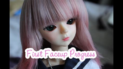 First Bjd Faceup Progress Youtube