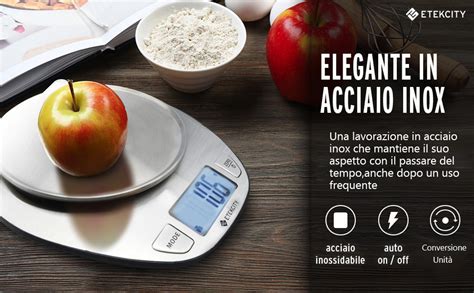 Etekcity Bilancia Da Cucina Digitale Inox Kg Lb Misura Volume