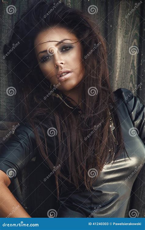 Portrait Of Brunette Woman Stock Image Image Of Face