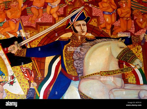 Detail Mural General Ignacio Allende Ignacio Allende Allende Stock