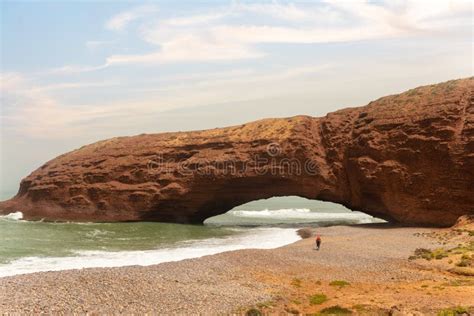 Plage De Legzira Avec Ses Arcades Naturelles Au Bord De L Oc An