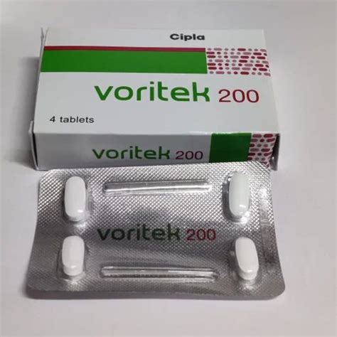 Voritek 200 Voriconazole 200mg Tablets 4 Tablets Pack At Rs 250