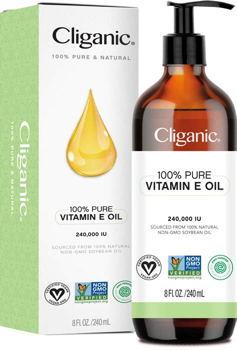 Amazon Cliganic Pure Vitamin E Oil For Skin Hair Face