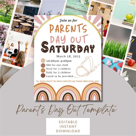 Parent's Day Out Fundraiser, Parent's Day Out Template/flyer ...