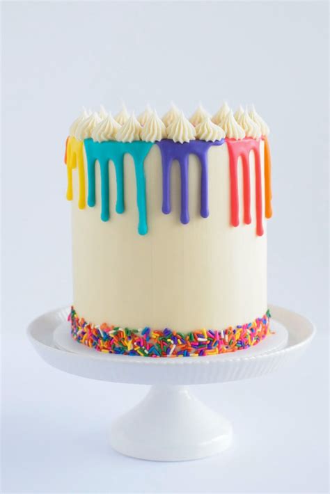 Rainbow Sprinkle Drip Cake Rainbow Birthday Cake Cake Rainbow Cake