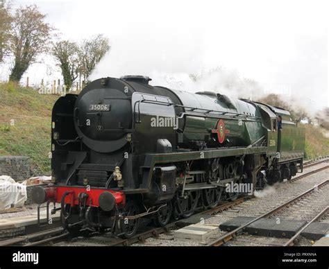 Close Up Of Locomotive In Fine Green Livery On The