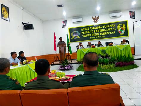 Kodim Gelar Rapat Anggota Tahunan Primkop Kartika Jaya Tutup