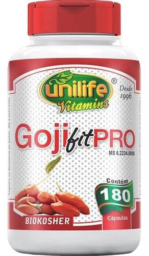 Goji Fit Pro Unilife Mg C Psulas Seca Cintura Mercadolivre