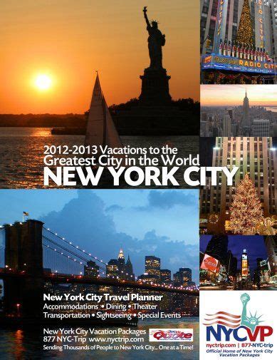 Travel Brochure Idea New York City Vacation New York City Travel