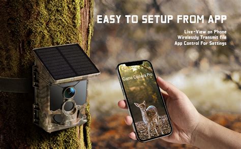 Ceyomur Solar Wildlife Camera 4k 30fps Wifi Bluetooth 40mp Trail