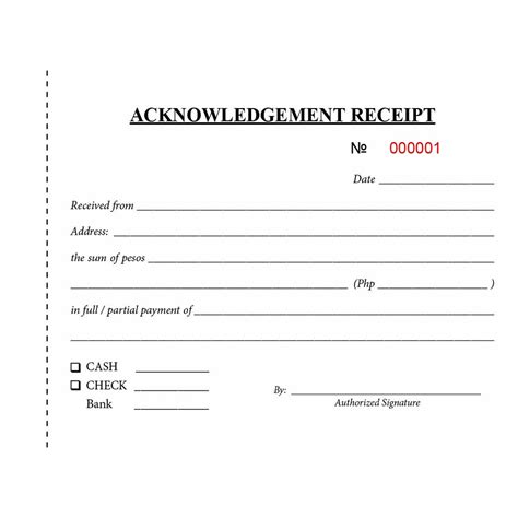 Acknowledgement Receipt Carbonized 50sets 2ply Duplicate Generic