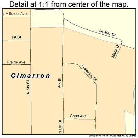 Cimarron Kansas Street Map 2013275