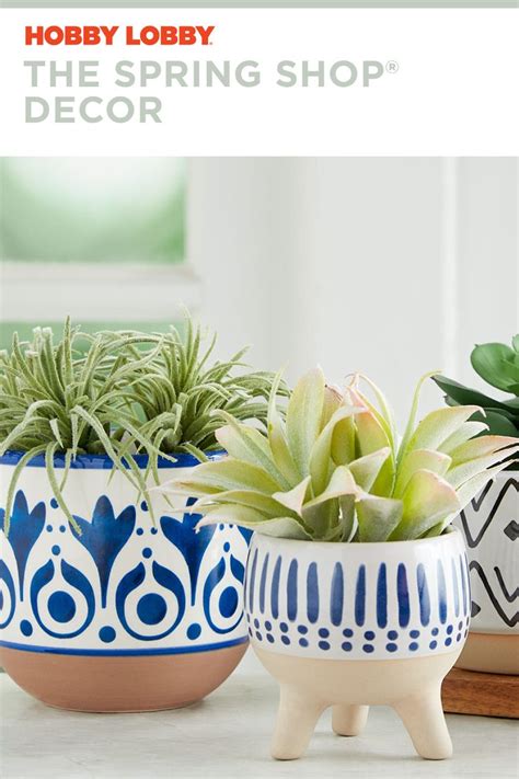 The Spring Shop At Hobby Lobby Mosaic Flower Pots Painted Pots Diy