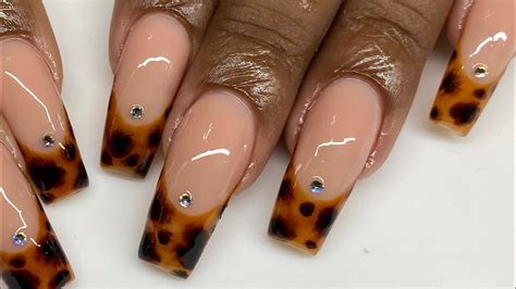 Easy Tortoise Shell Nail Art Watch Me Work French Gel Nails Ft