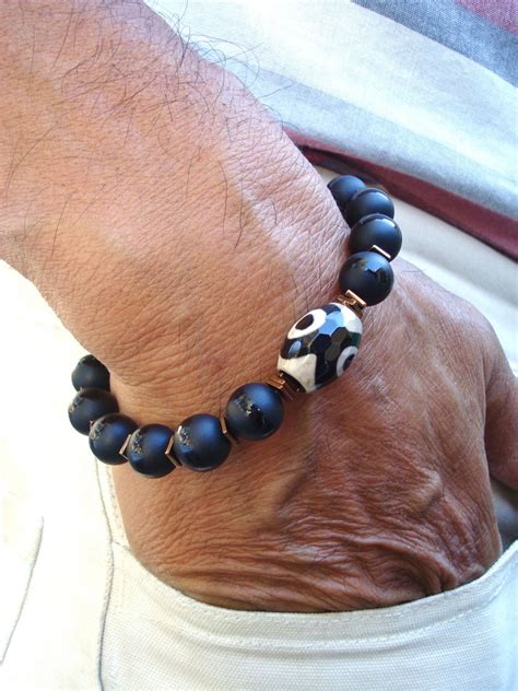 Men S Spiritual Courage Fortune Protection Bracelet With Tibetan Eye