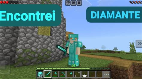 Saga Minecraft Eu Encontrei Diamante Youtube