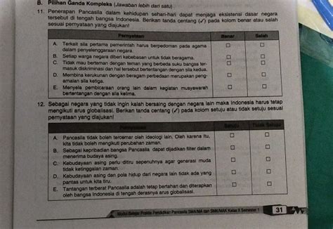 B Pillhan Ganda Kompleks Jawaban Lebih Dari Studyx