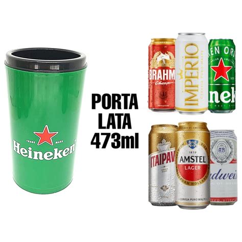 Porta Lata Suporte Cerveja Lat O Ml Heineken Silk Plast